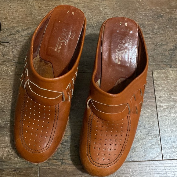 Vintage Leather Clog - Picture 1 of 3